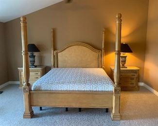 King bed with tempur-pedic mattress 