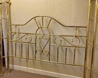 King size brass bed.