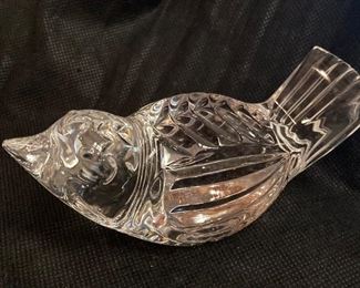 Waterford Crystal sparrow paperweight