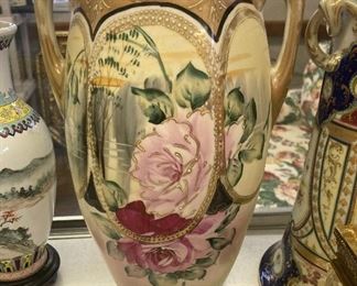 Handpainted 12” vase