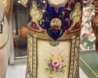Gorgeously detailed cylinder vase 12” tall.