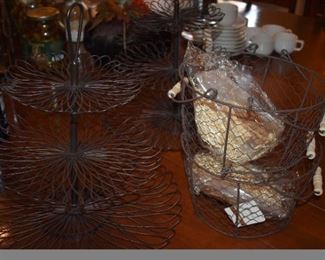Farmhouse baskets, 3 tiered serving tray