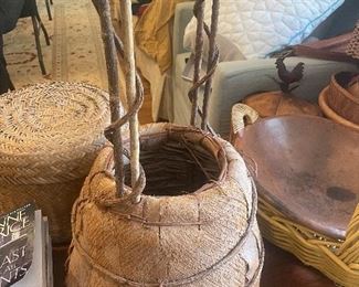 Vintage Coconut Basket