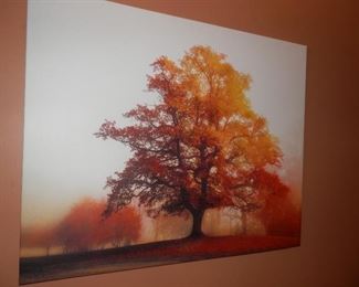 oil on canvas....fall forest landscape $100