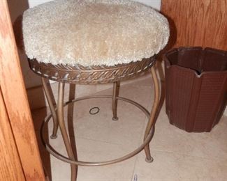Wrought iron vanity stool 