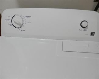 Kenmore dryer control console....top pull filter