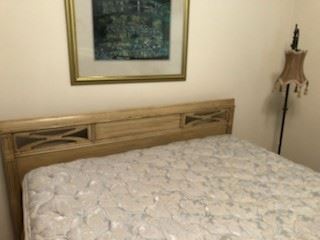 Mid-century headboard and bed