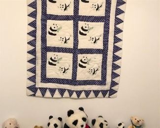 Panda Quilt and Bears...