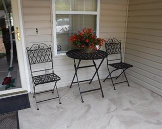 Cute Little Patio Table And Two Chairs