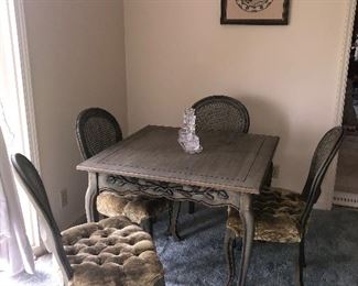 French Provencial Style Table and Chairs 
Game Table
Tea Table Endless Possibilities 