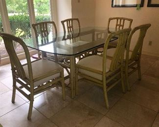 Glass Table and Chairs! Chip