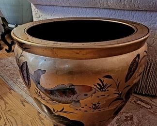 Large painted jardinaire