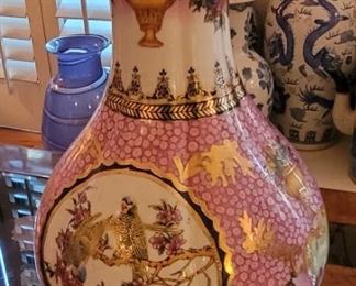 Large hand decorated Asian vase..for Limoges