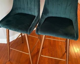 Pair of teal barstools, 32" seat height, was  $175, NOW $148