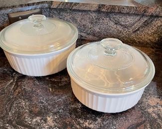 Round corning ware baking dishes,  was $14 each, NOW $10 each