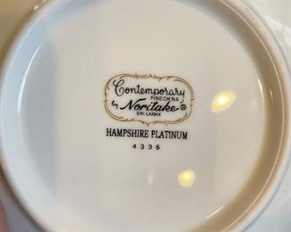 Noritake Contemporary Hampshire platinum china set