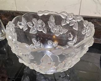 9" diameter floral glass bowl, $15