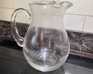 9"H glass pitcher,  $9