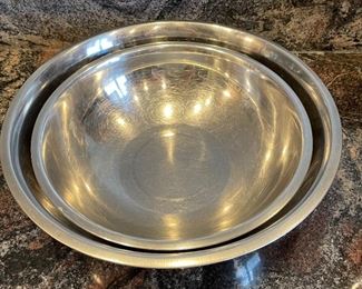 Stainless steel mixing bowls,  $7