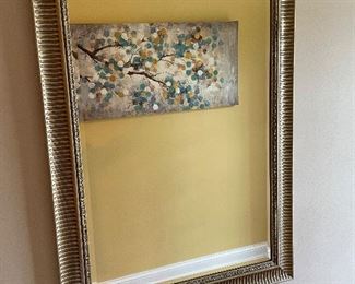Gold framed mirror 30" x 42",  was $44, NOW $32