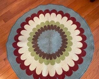Round rug, 35" diameter,  was $12, NOW $8
