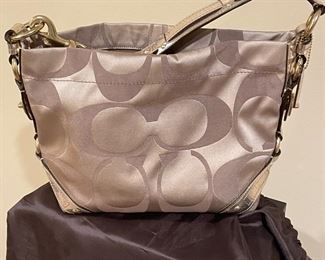 Coach signature handbag,  $65