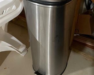 Stainless steel trash can, $35