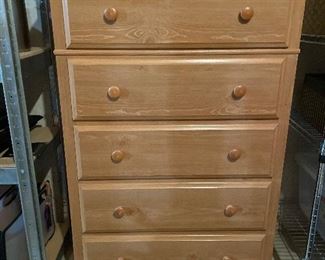 Wooden chest,  approx 57"H,  $95
