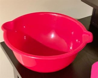 Red bowl,  was $4, NOW $3