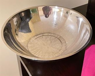 Large silver bowl, $4