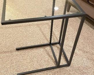 26" End Table with Solid Glass Portable Living Room  Snack C Table, 2 available, was $48 each, NOW $38 each