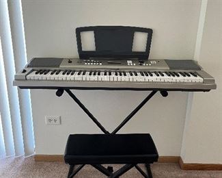 Yamaha keyboard and bench,  was $200, NOW $145