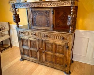 Stunning carved china cabinet 