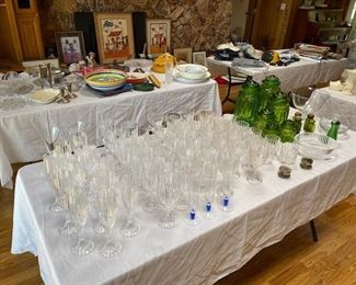 Dozens of Mikasa Crystal Stemware in all sizes