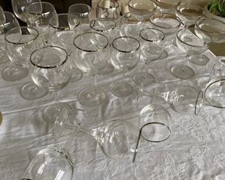 Vintage Lenox Platinum Stemware