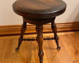 Antique Adjustable Piano seat