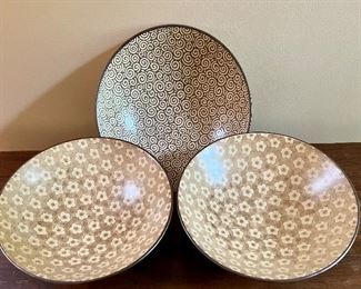 (3) Pottery Bowls