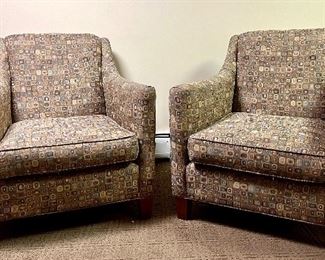 (2) Upholstered Armchairs