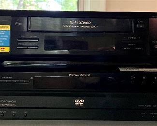 Sony VCR Player (top)                                                                                    Sony DVD/CD Player (bottom)
