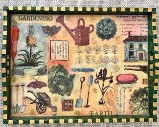 Item 9:  Vintage "Gardening" Serving Tray by Cynthia Carey:  $75