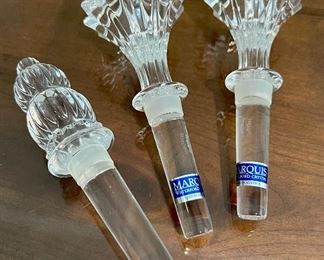 Item 27:  (3) Glass Wine Stoppers:  $24/All