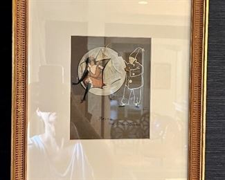 Item 44:  Framed "Reina The Circus Queen" Print- 13" x 15": $45