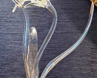 Glass Hummingbird & Flower - priced at the sale!