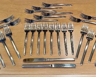 Item 57:  Mikasa Silverware:  $74                                                                                       14 salad forks, 12 dinner forks, 14 knives, 15 spoons