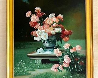 Item 63:  Floral Giclee - 38.25"l x 1.75"w x 49"h: $495