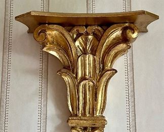 Item 67:  (2) Gold Gilt Sconces - 10": $48 for pair