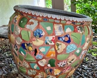 Item 108:  Mosaic Planter: $28
