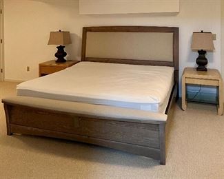 Item 138:  Upholstered King Platform Bed:  $595