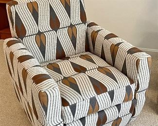 Item 143:  Vancouver by Jonathan Lewis Swivel Accent Chair - 29.5"l x 21.5"w x 31.5"h:  $425