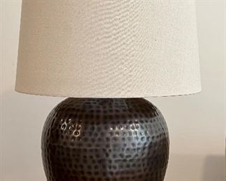 Item 145:  Dimpled Metal Lamp - 26":  $58